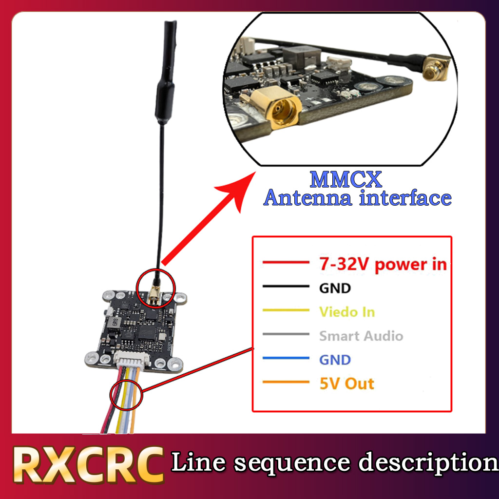 RXCRC 5.8G Module 48CH 1.6W VT - Drone Receiver ulasan dan harga
